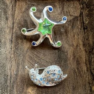 Starfish & Snail Pins